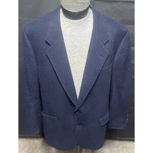 HART SCHAFFNER & MARX 100% Camel‎ Hair Blazer Navy Blue 44 Long